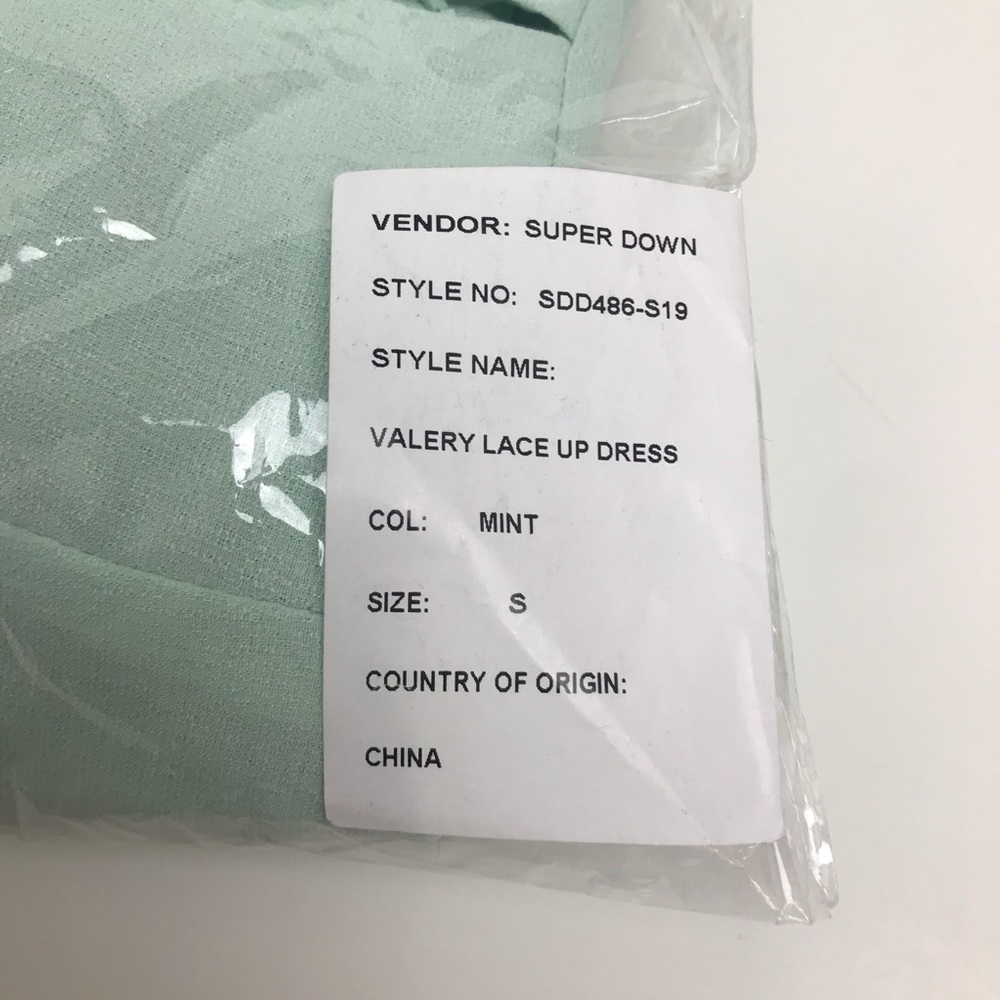 Superdown Revolve Mint Valery Lace Up Mini Dress - Picture 14 of 15